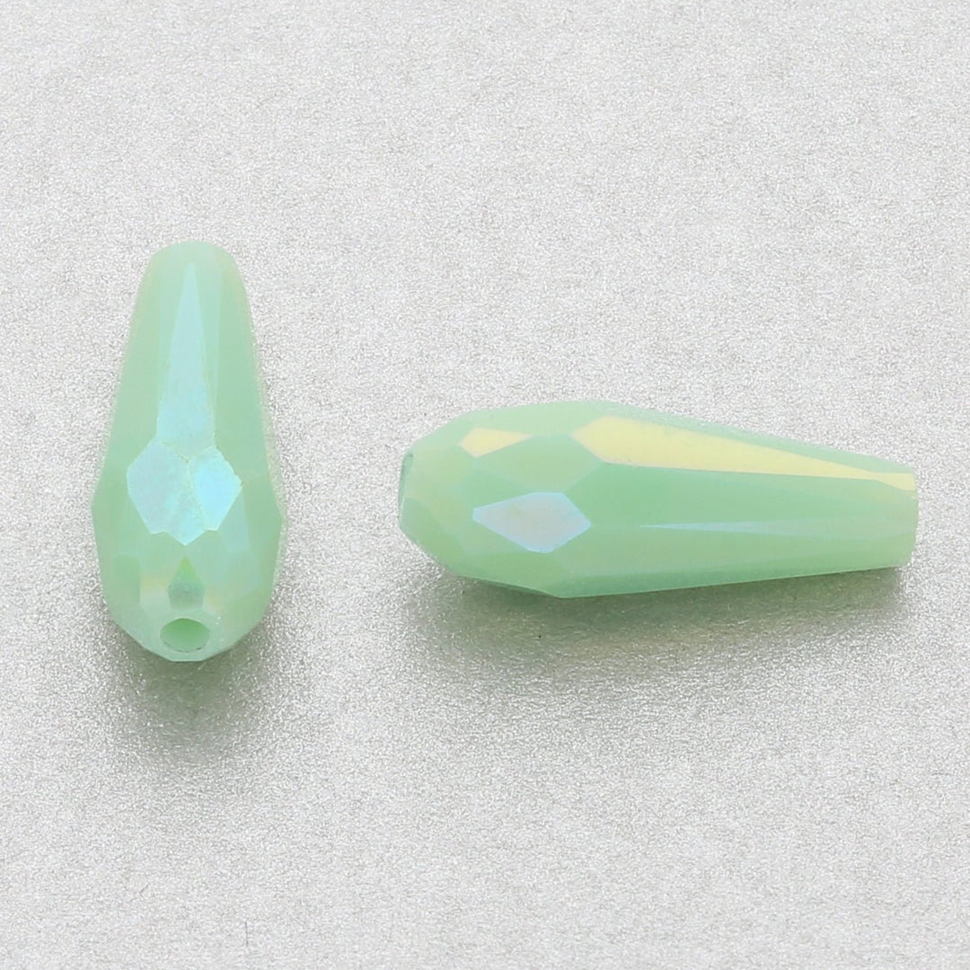 Facettierte Tropfen 15 x 6 mm – Medium Aquamarine - PerlineBeads