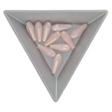 Facettierte Tropfen 15 x 6 mm – Misty Rose - PerlineBeads