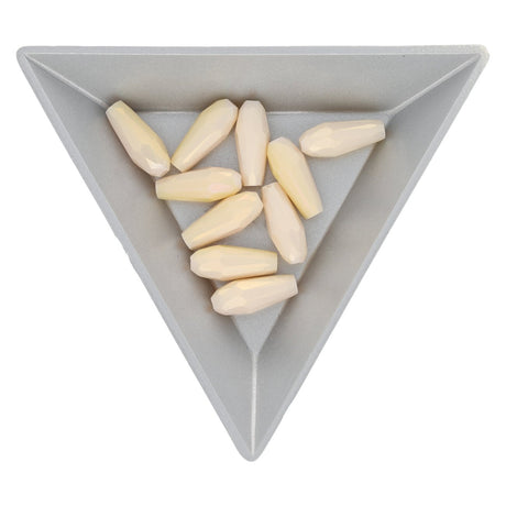 Facettierte Tropfen 15 x 6 mm – Wheat - PerlineBeads