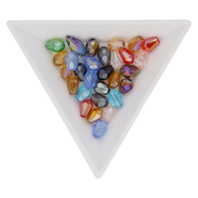 Facettierte Tropfen 7-8 x 6 mm – Farbmix AB - PerlineBeads