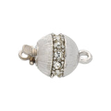 Federverschluss rund – Rhodium - PerlineBeads