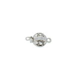 Federverschluss rund – Rhodium - PerlineBeads