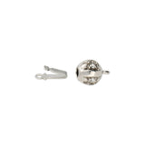 Federverschluss rund – Rhodium - PerlineBeads