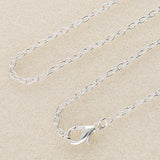 Fertige Halskette 45,6 cm - versilbert - PerlineBeads