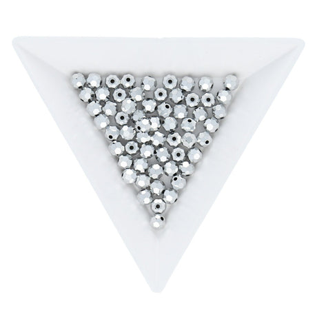 Feuerpolierte Kristall-Glasperle rund, 4 mm - Crystal Labrador - PerlineBeads