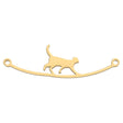 Filigraner Schmuckverbinder "Katze" – Farbe Gold - PerlineBeads