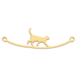 Filigraner Schmuckverbinder "Katze" – Farbe Gold - PerlineBeads
