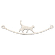 Filigraner Schmuckverbinder "Katze" – Farbe Silber - PerlineBeads