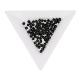 Fire polished 3 mm Glasperlen - Jet - PerlineBeads