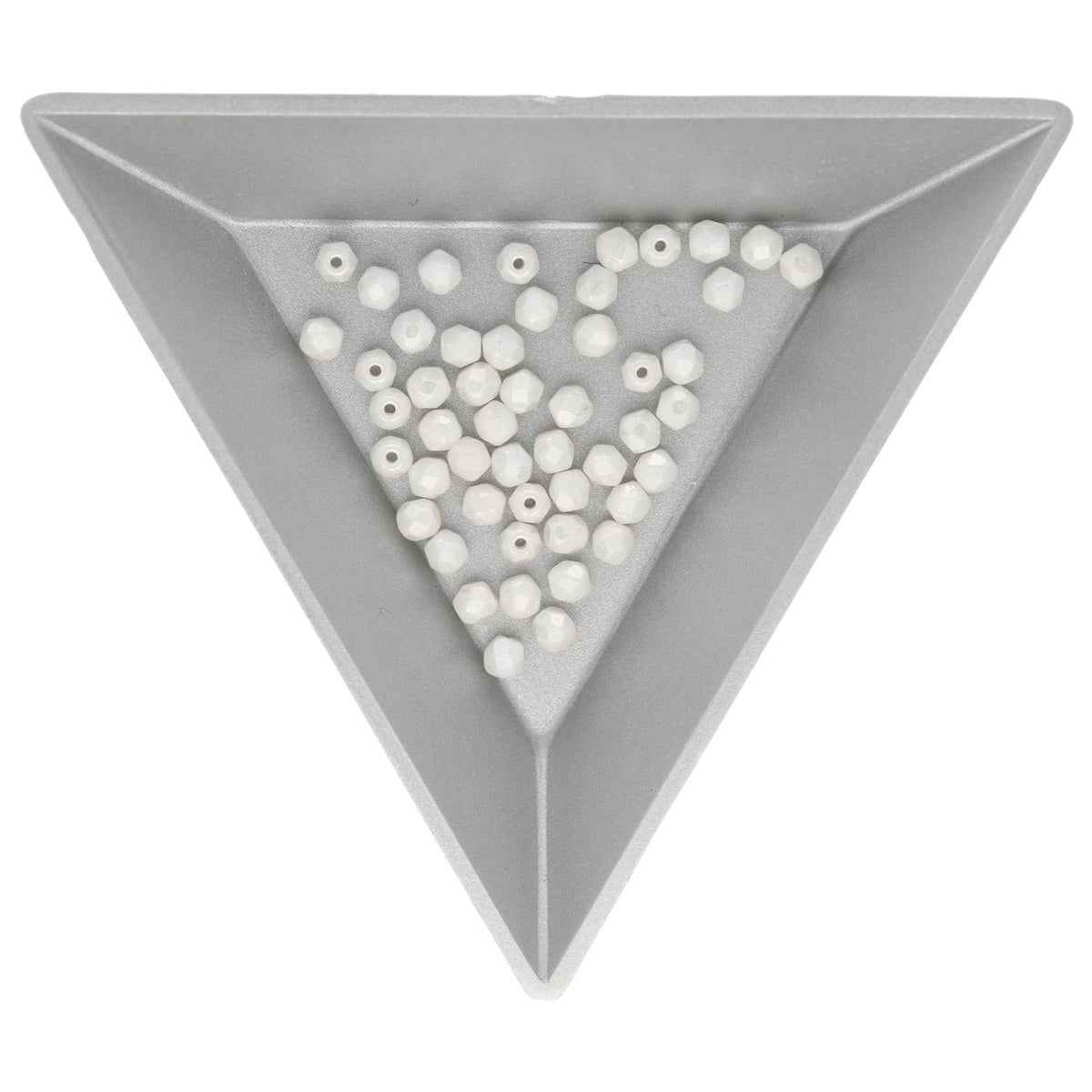 Fire polished 3 mm Glasperlen - Luster White - PerlineBeads