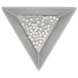 Fire polished 3 mm Glasperlen - Luster White - PerlineBeads