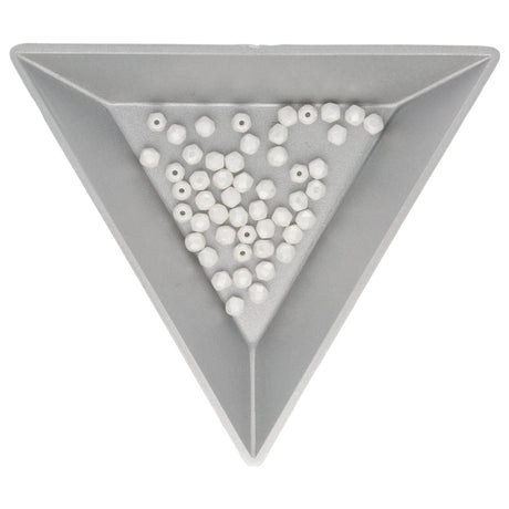 Fire polished 3 mm Glasperlen - Luster White - PerlineBeads