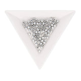 Fire polished 3 mm Glasperlen - Matte Metallic Silver - PerlineBeads