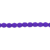 Fire polished 3 mm Glasperlen - Neon Dark Purple - PerlineBeads
