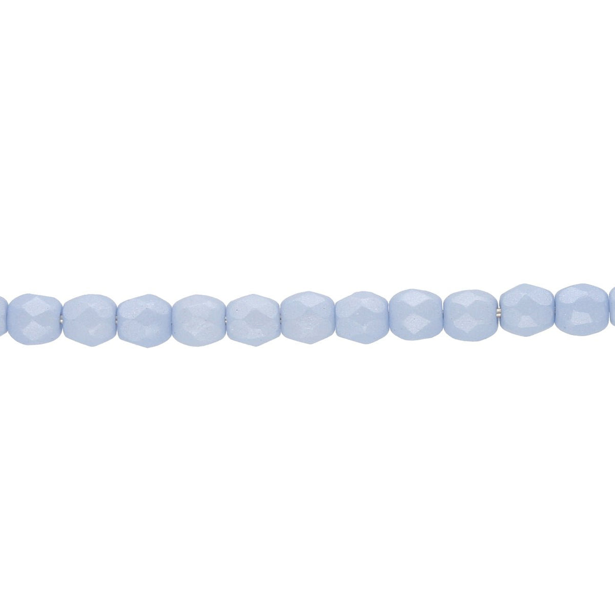 Fire polished 3 mm Glasperlen - Powdery Pastel Blue - PerlineBeads