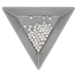 Fire polished 3 mm Glasperlen - Powdery Pastel White - PerlineBeads