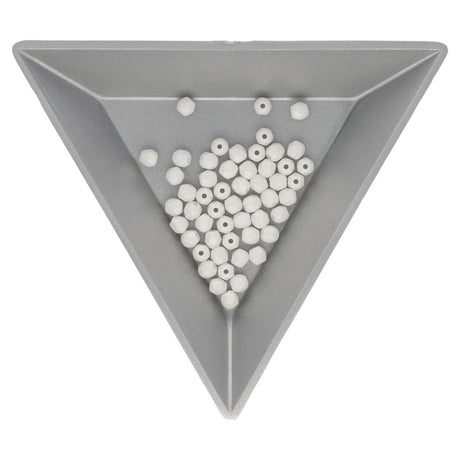Fire polished 3 mm Glasperlen - Powdery Pastel White - PerlineBeads