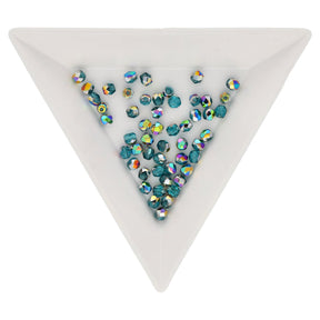 Fire polished 3 mm Glasperlen - Teal - Vitral - PerlineBeads