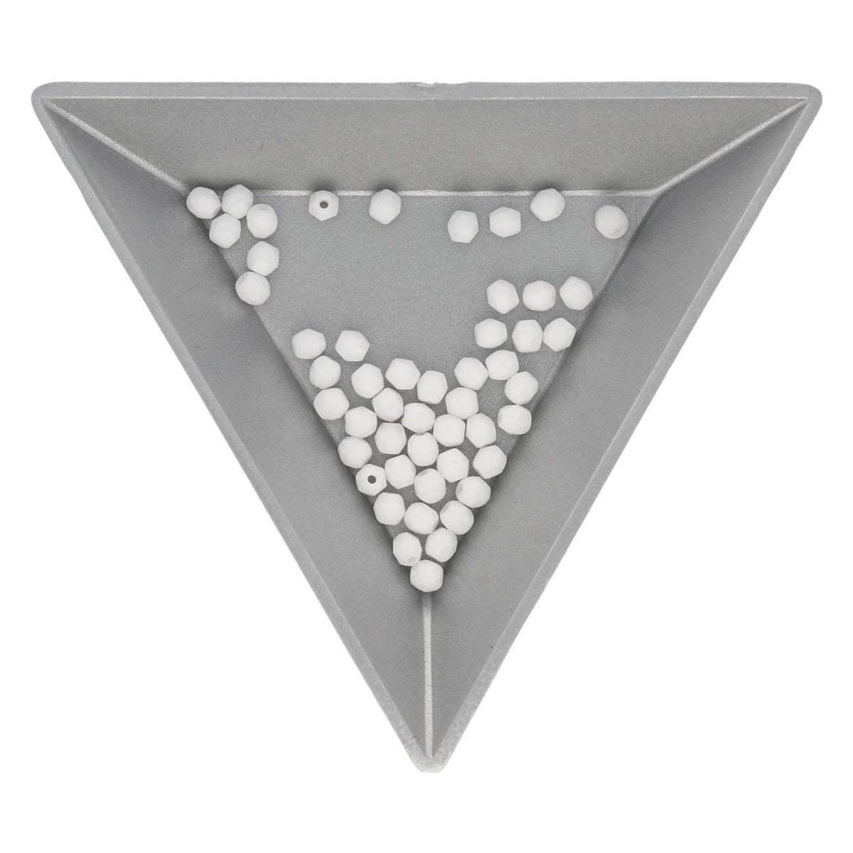 Fire polished 3 mm Glasperlen - White - PerlineBeads