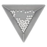 Fire polished 3 mm Glasperlen - White - PerlineBeads