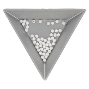Fire polished 3 mm Glasperlen - White - PerlineBeads