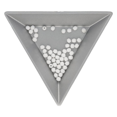 Fire polished 3 mm Glasperlen - White - PerlineBeads