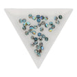 Fire polished 4 mm - Aqua Graphite Rainbow - PerlineBeads