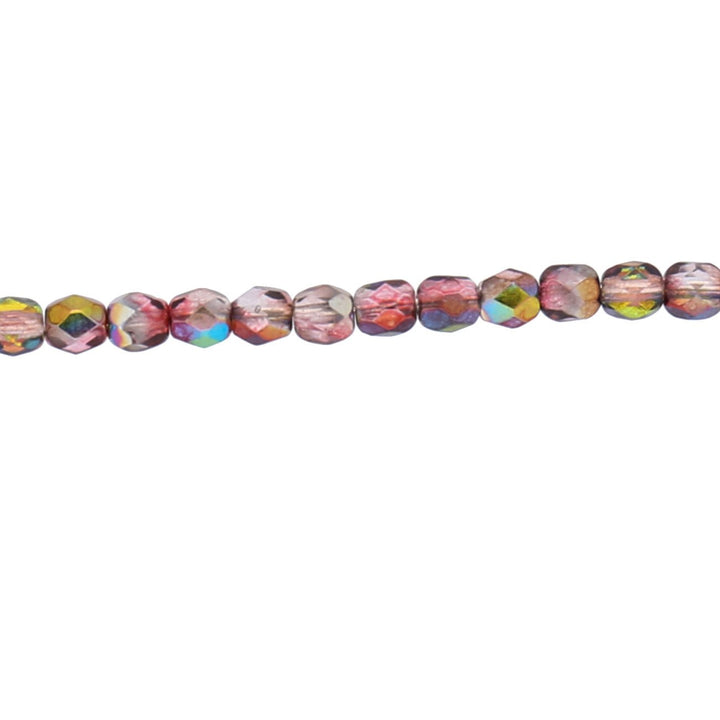 Fire polished 4 mm Glasperlen - Crystal Magic Wine - PerlineBeads