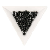 Fire polished 4 mm Glasperlen - Jet - PerlineBeads