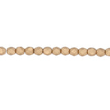 Fire polished 4 mm Glasperlen - Matte Metallic Flax - PerlineBeads