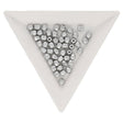 Fire polished 4 mm Glasperlen - Matte Metallic Silver - PerlineBeads