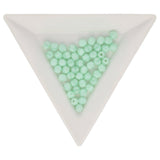 Fire polished 4 mm Glasperlen - Opaque Azure Turquoise - PerlineBeads