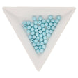 Fire polished 4 mm Glasperlen - Powdery Pastel Turquoise - PerlineBeads