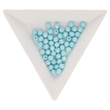 Fire polished 4 mm Glasperlen - Powdery Pastel Turquoise - PerlineBeads