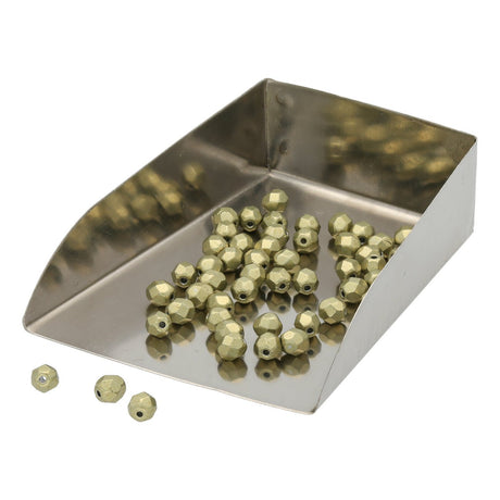 Fire polished 4 mm Glasperlen - Saturated Metallic Limelight - PerlineBeads