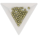 Fire polished 4 mm Glasperlen - Saturated Metallic Limelight - PerlineBeads