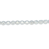 Fire polished 4 mm Glasperlen - Silver Plate - PerlineBeads