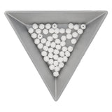 Fire polished 4 mm Glasperlen - White - PerlineBeads
