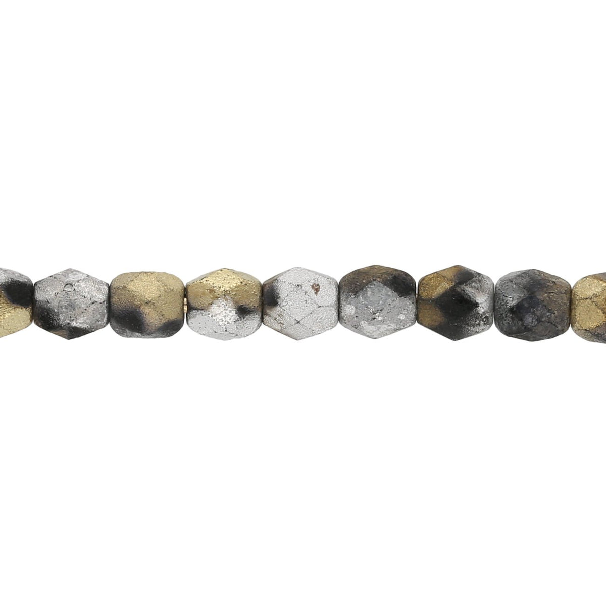 Fire polished 4 mm - Matt Cali Silver - PerlineBeads