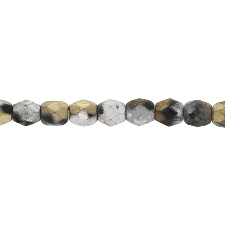 Fire polished 4 mm - Matt Cali Silver - PerlineBeads