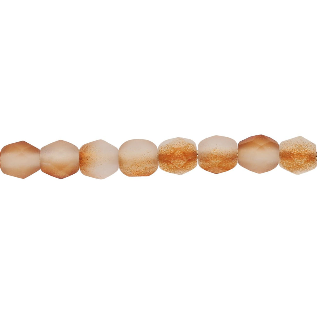 Fire polished 4 mm - Vanilla Bean Matte - PerlineBeads