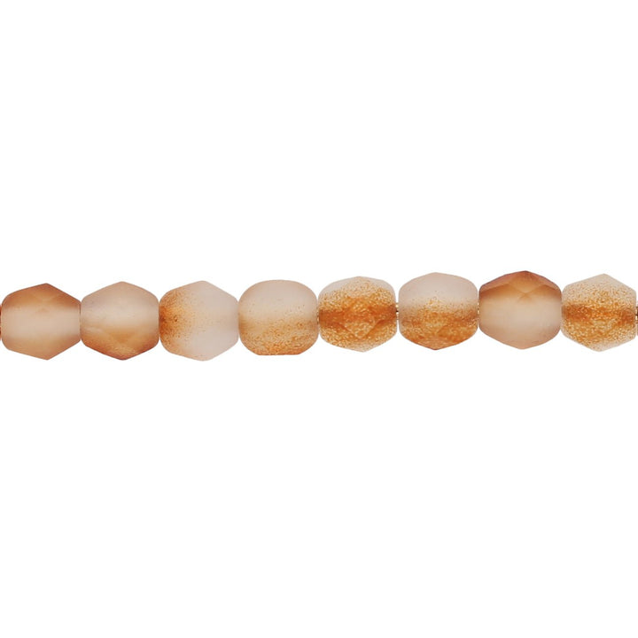 Fire polished 4 mm - Vanilla Bean Matte - PerlineBeads