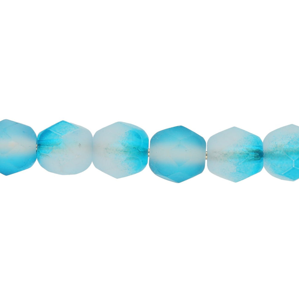 Fire polished 6 mm - Blue Pacific MT - PerlineBeads