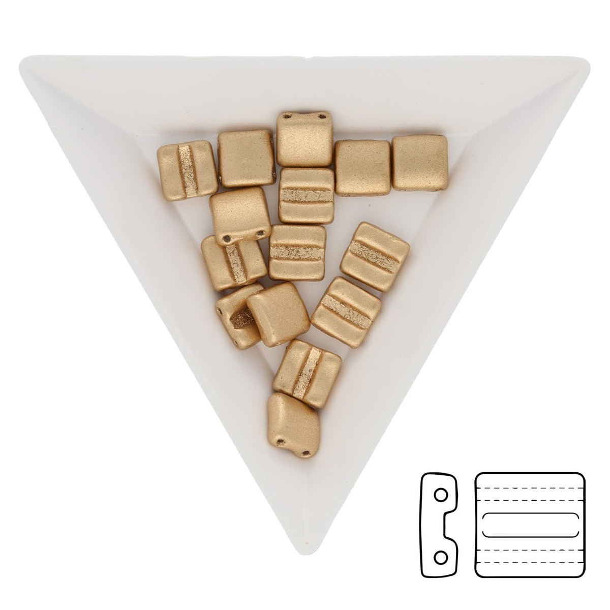 Fixer Beads horizontale Ausführung - Crystal Bronze Pale Gold - PerlineBeads
