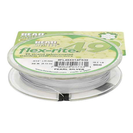 Flex-rite 49 (0,35 mm) – Pearl Silver - PerlineBeads