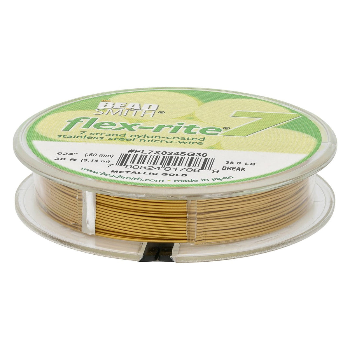 Flex-rite 7 stainless steel – Farbe Metallic Gold - PerlineBeads