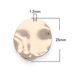 Gehämmertes ovales Verbindungselement - 25 x 20 mm - Farbe Rose Gold - PerlineBeads