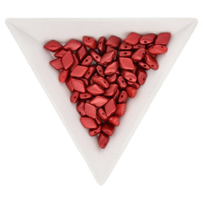 GemDuo - Chalk Lava Red - PerlineBeads