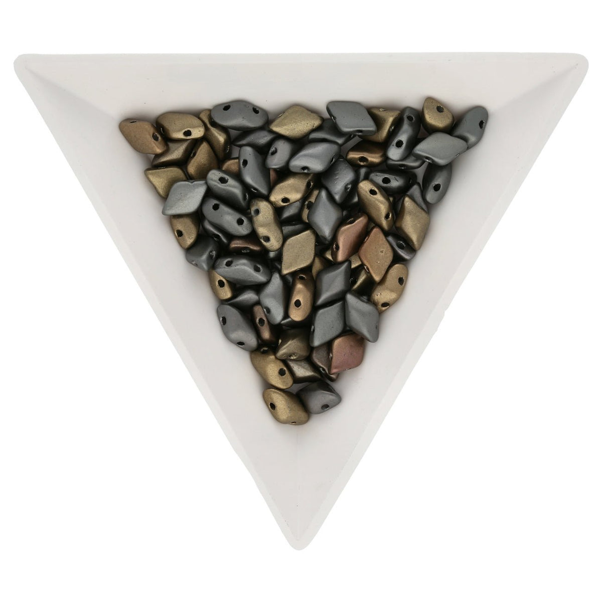 GemDuo - Crystal Grey Rainbow - PerlineBeads