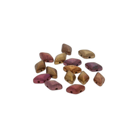 GemDuo - Dark Gold Rainbow - PerlineBeads